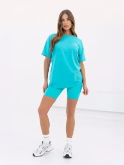 NY Crest Oversized T-Shirt - Aqua -Blakely Clothing Store 3142WAQUA02D