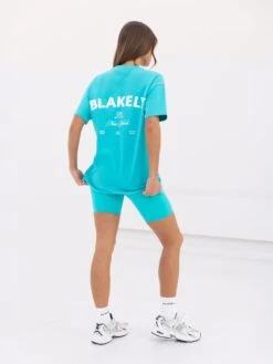 NY Crest Oversized T-Shirt - Aqua -Blakely Clothing Store 3142WAQUA03D