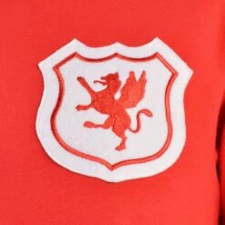 Kids Red Wales Retro Football Shirt - Premium Heavyweight Cotton -Blakely Clothing Store 3196 1 1