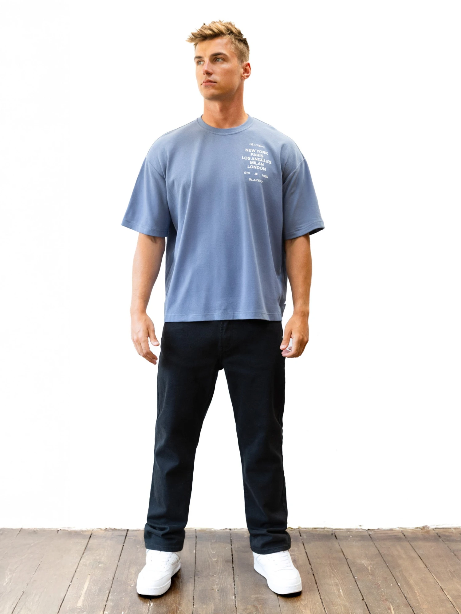 Apex 610 Unfitted T-Shirt - Dusty Blue 3 Apex 610 Unfitted T-Shirt - Dusty Blue - Image 3