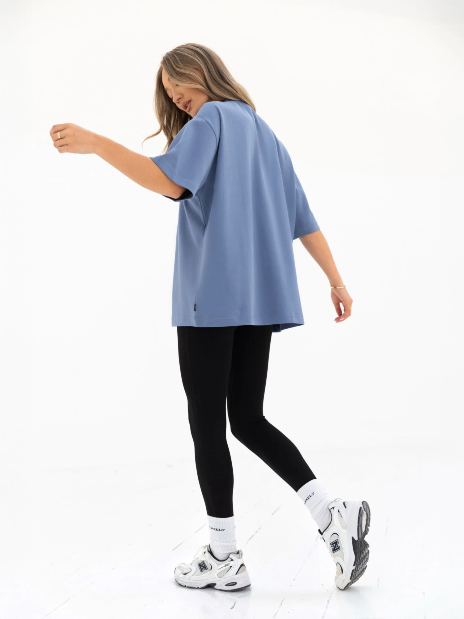Apex 610 Ultra Oversized T-Shirt - Dusty Blue 4 Apex 610 Ultra Oversized T-Shirt - Dusty Blue - Image 4