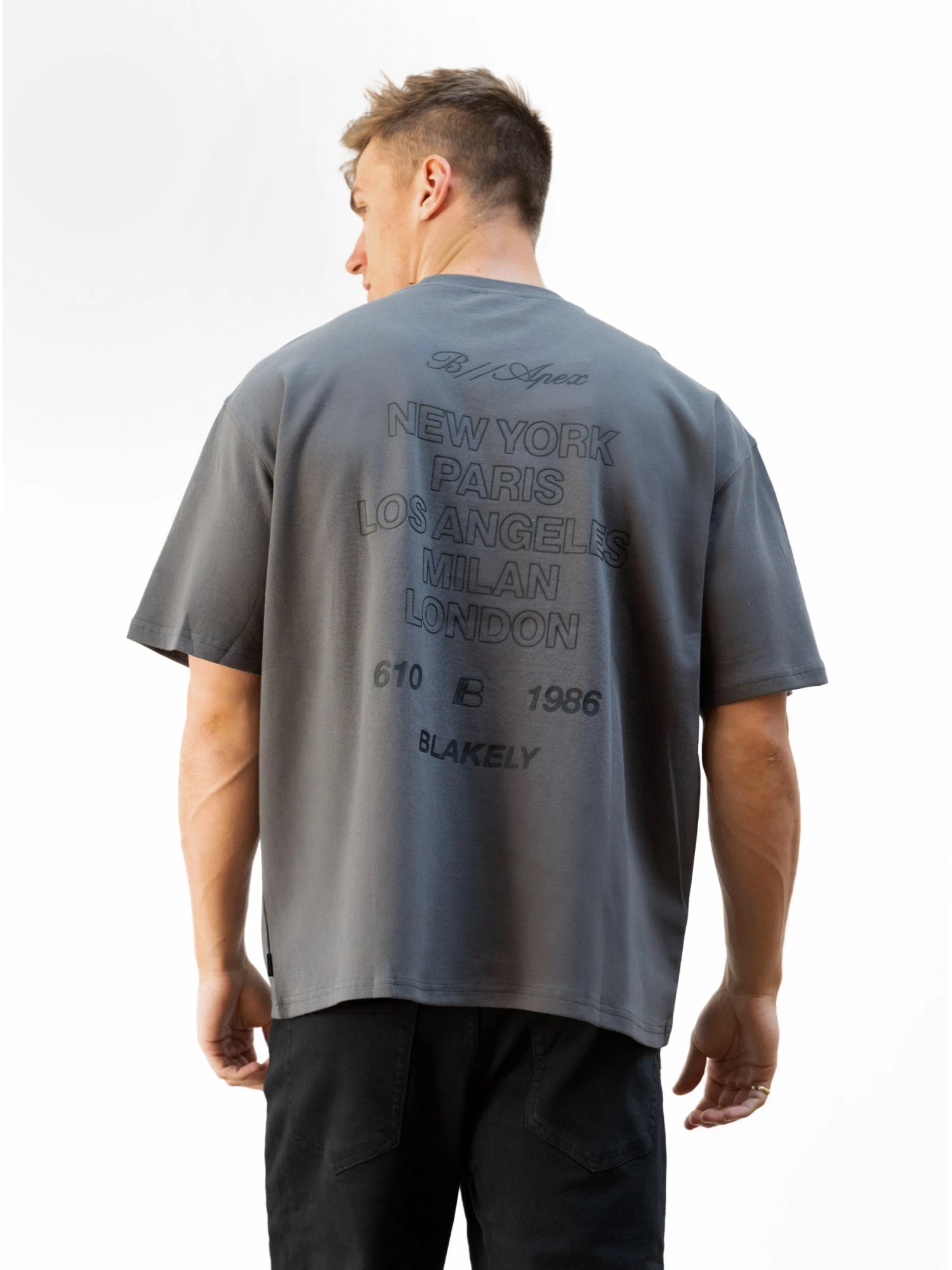 Apex City Unfitted T-Shirt - Charcoal 1 Apex City Unfitted T-Shirt - Charcoal