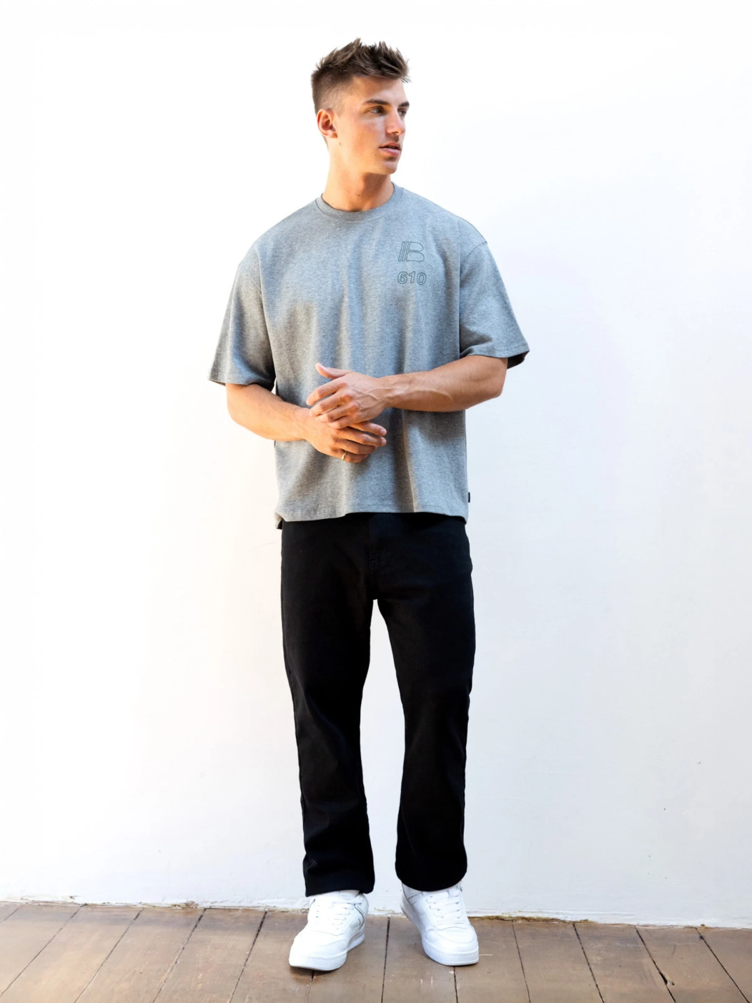 Apex City Unfitted T-Shirt - Marl Grey 5 Apex City Unfitted T-Shirt - Marl Grey - Image 5