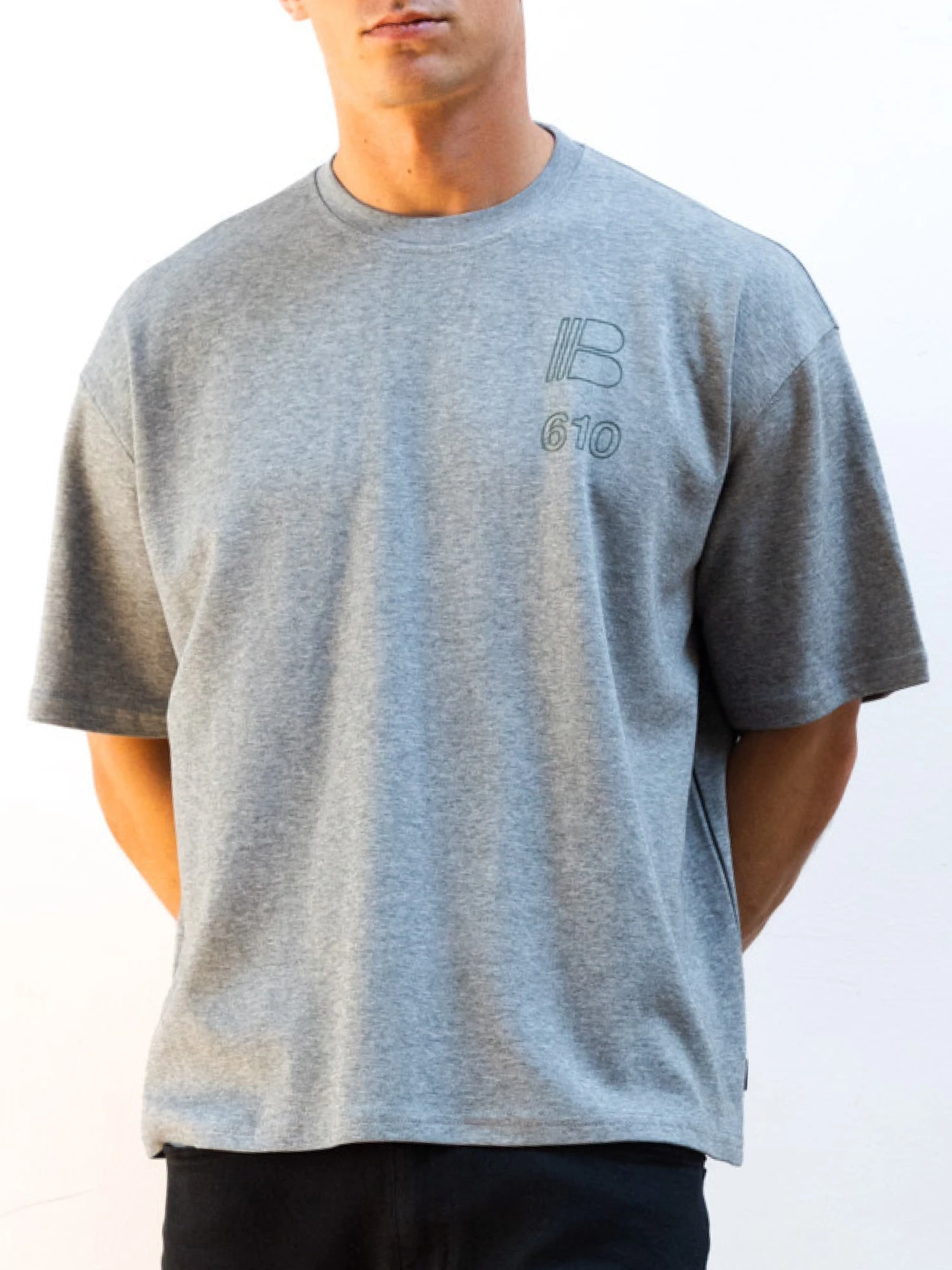 Apex City Unfitted T-Shirt - Marl Grey 2 Apex City Unfitted T-Shirt - Marl Grey - Image 2