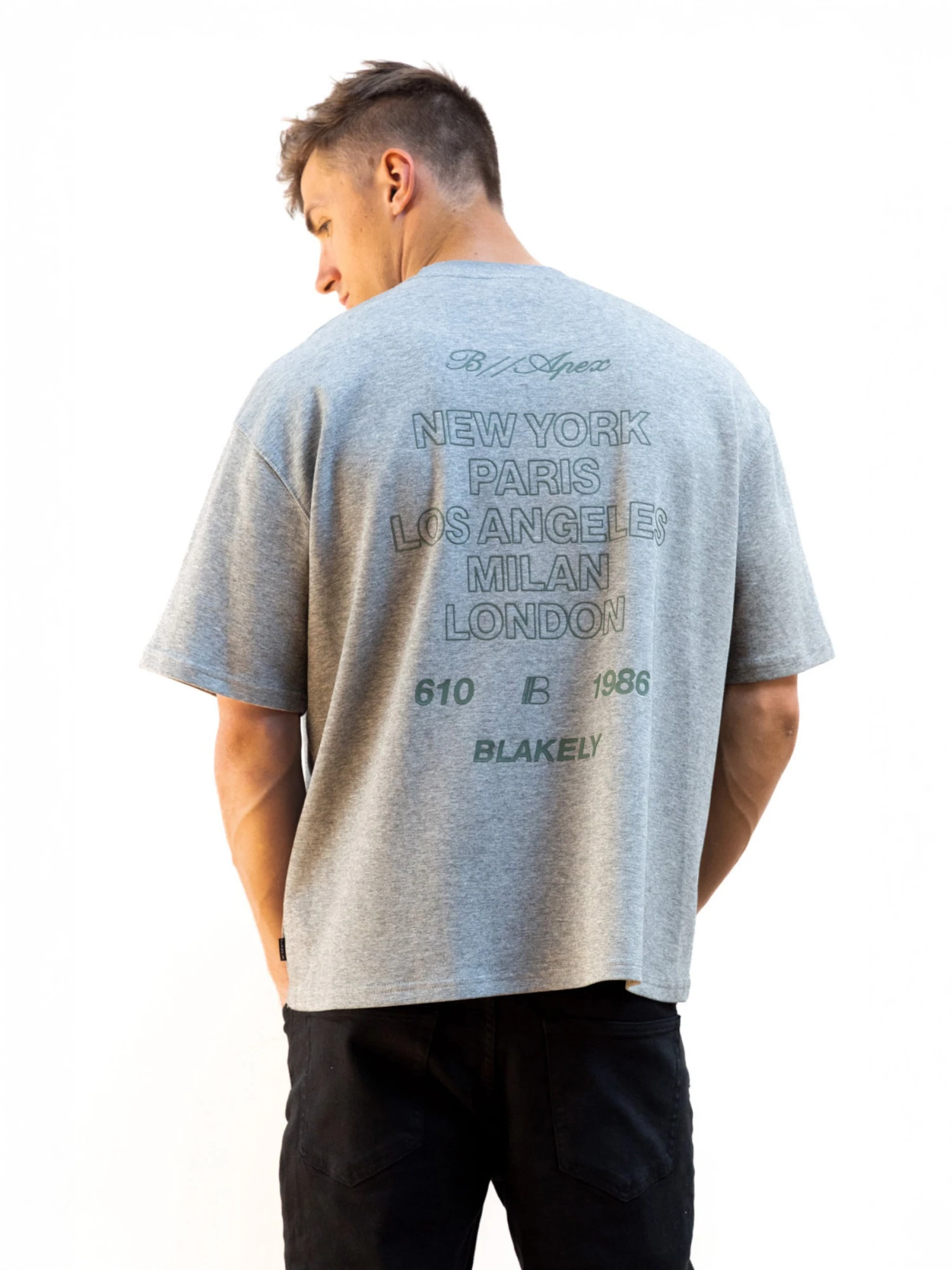 Apex City Unfitted T-Shirt - Marl Grey 1 Apex City Unfitted T-Shirt - Marl Grey