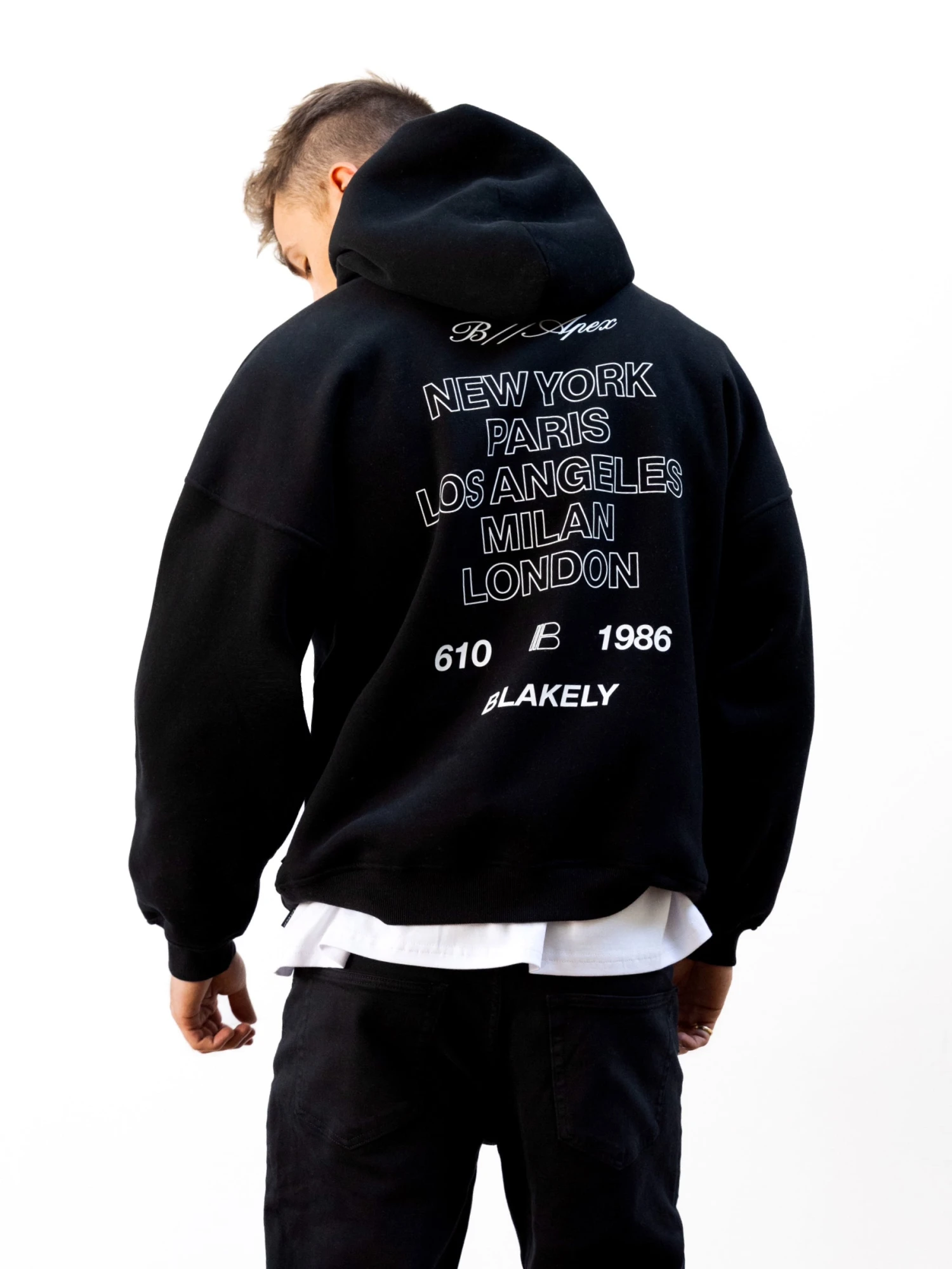 Apex City Relaxed Hoodie - Black 1 Apex City Relaxed Hoodie - Black