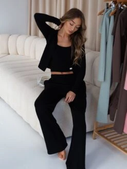 Soft Waffle Cardigan - Black -Blakely Clothing Store 3302BLACKD 3709b65c 0516 4d5c a1cb f56aeb4a06ca