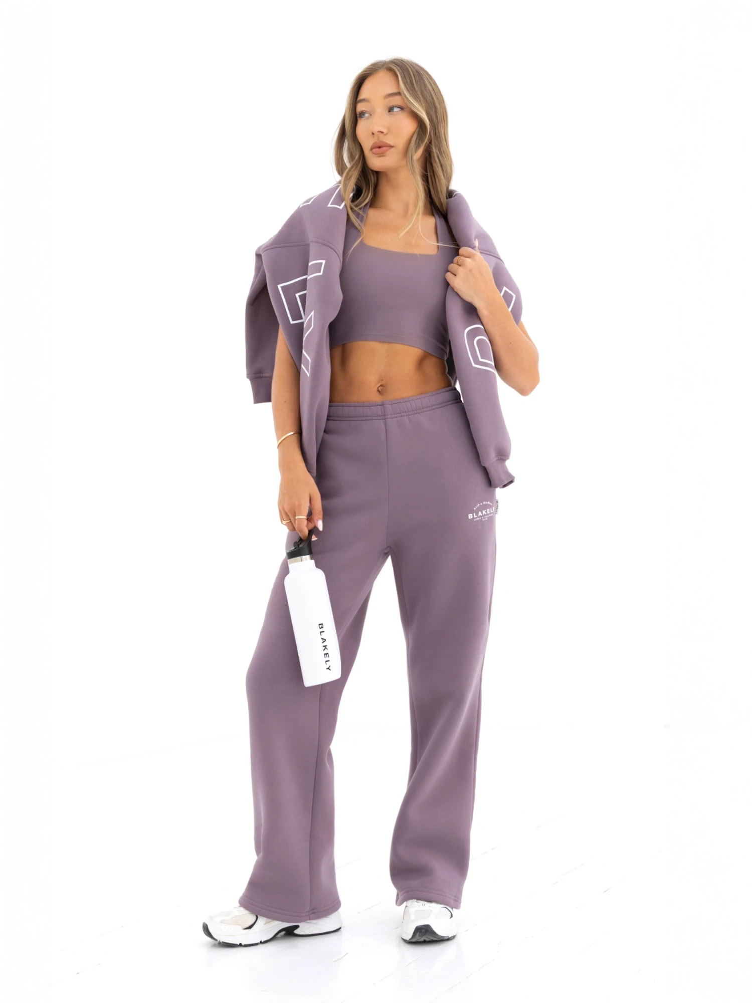Active Studios Wide Leg Sweatpants - Grape 4 Active Studios Wide Leg Sweatpants - Grape - Image 4