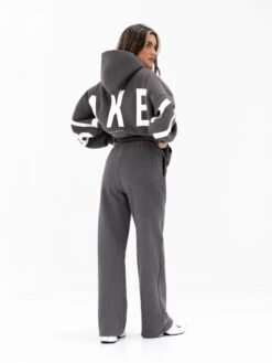 Isabel Wide Leg Sweatpants - Charcoal -Blakely Clothing Store 3304CHARCOAL03D