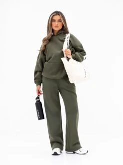 Isabel Wide Leg Sweatpants - Khaki Green -Blakely Clothing Store 3304KHAKI02D