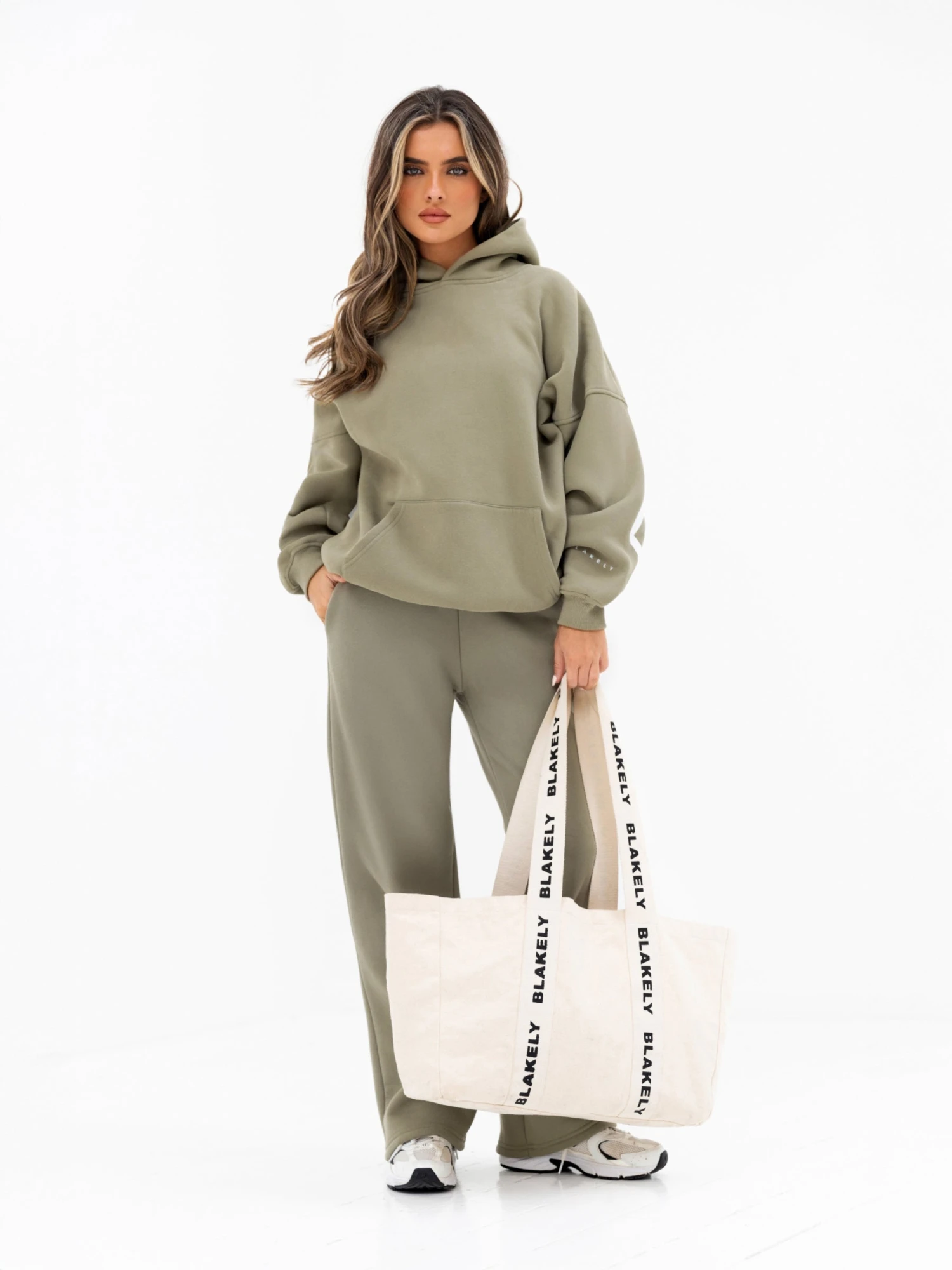 Isabel Wide Leg Sweatpants - Olive 6 Isabel Wide Leg Sweatpants - Olive - Image 6