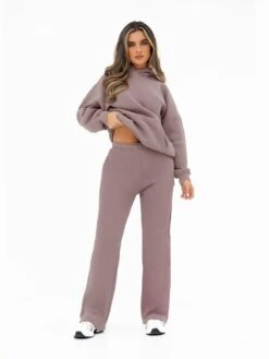Isabel Wide Leg Sweatpants - Pink Taupe -Blakely Clothing Store 3304PINKTAUPE01D