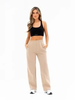 Isabel Wide Leg Sweatpants - Tan -Blakely Clothing Store 3304TAN05D