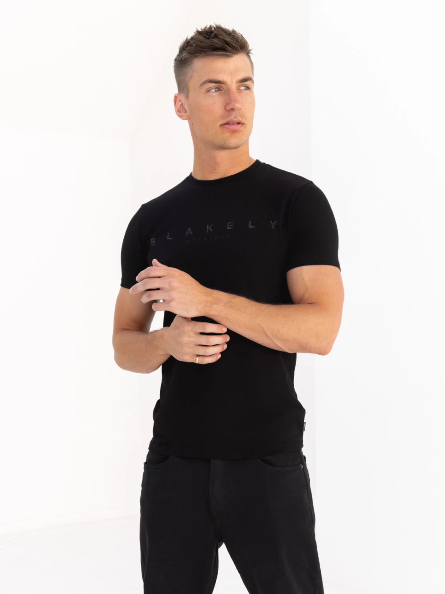 Tonal Torcross T-Shirt - Black 2 Tonal Torcross T-Shirt - Black - Image 2