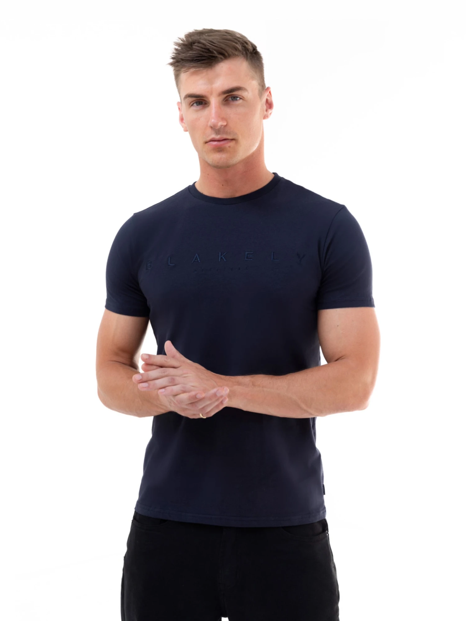 Tonal Stockbridge T-Shirt - Navy 1 Tonal Stockbridge T-Shirt - Navy