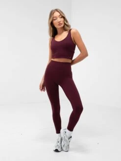 Apex Pro Compression Leggings - Deep Burgundy -Blakely Clothing Store 3380Burgundy 01D