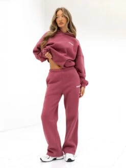 Amelie Wide Leg Sweatpants - Dark Pink 8 Amelie Wide Leg Sweatpants - Dark Pink -Blakely Clothing Store 3470 1DARKPINK02D