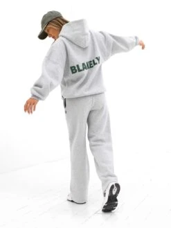 Amelie Wide Leg Sweatpants - Marl Grey -Blakely Clothing Store 3470 1MARLGREY03D