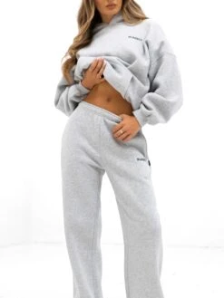 Amelie Wide Leg Sweatpants - Marl Grey -Blakely Clothing Store 3470 1MARLGREY05D