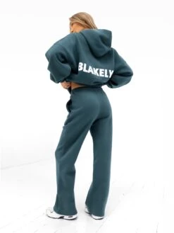 Amelie Wide Leg Sweatpants - Teal Green -Blakely Clothing Store 3470 1TEALGREEN01D