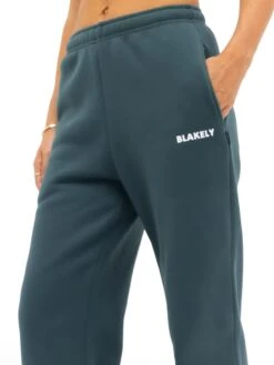 Amelie Wide Leg Sweatpants - Teal Green -Blakely Clothing Store 3470 1TEALGREEN02D