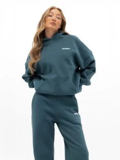 Amelie Wide Leg Sweatpants - Teal Green -Blakely Clothing Store 3470 1TEALGREEN03D