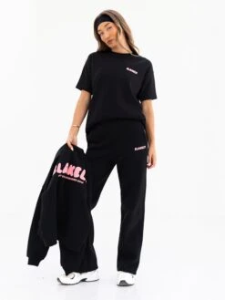 Cloud Print Wide Leg Sweatpants - Black -Blakely Clothing Store 3470BLACK01D