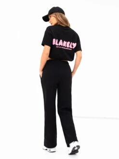 Cloud Print Wide Leg Sweatpants - Black -Blakely Clothing Store 3470BLACK05D