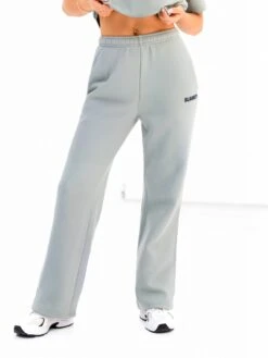 Cloud Print Wide Leg Sweatpants - Mineral Blue