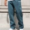 Arlo Wide Leg Sweatpants - Teal Green
