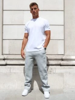 Arlo Wide Leg Sweatpants - Marl Grey -Blakely Clothing Store 347OMGREY04D