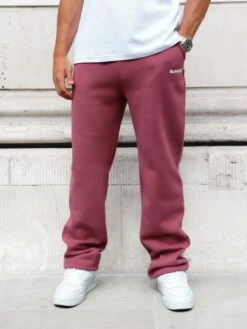 Arlo Wide Leg Sweatpants - Dark Pink