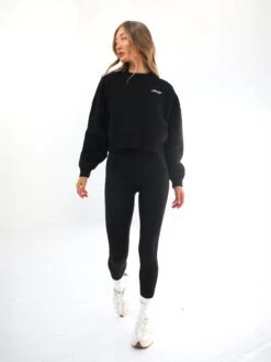Off Duty Cropped Jumper - Black 8 Off Duty Cropped Jumper - Black -Blakely Clothing Store 3580BLACK03D