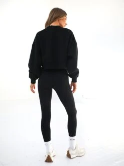 Off Duty Cropped Jumper - Black 9 Off Duty Cropped Jumper - Black -Blakely Clothing Store 3580BLACK05D
