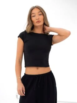 Solea Backless Top - Black -Blakely Clothing Store 3590BLACKLEADFRONTD