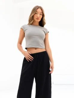 Solea Backless Top - Neutral Grey -Blakely Clothing Store 3590NEUTRALGREYD 2