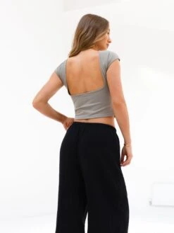Solea Backless Top - Neutral Grey -Blakely Clothing Store 3590NEUTRALGREYD 3
