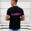 Blakely Arlo Relaxed T-Shirt - Black & Pink -Blakely Clothing Store 3619BLACKLEADD