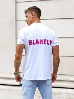 Blakely Arlo Relaxed T-Shirt - White & Pink