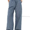 Kiara Stripe Trousers - Navy -Blakely Clothing Store 3640 1NAVY05LEADD
