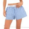 Kiara Stripe Shorts - Blue 12 Kiara Stripe Shorts - Blue -Blakely Clothing Store 3641 1BLUE06LEADD