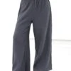 Mila Wide Leg Trousers - Charcoal