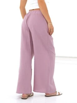 Mila Wide Leg Trousers - Dusty Pink -Blakely Clothing Store 3644PINK04D
