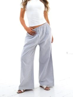 Lola Stripe Trousers - Grey -Blakely Clothing Store 3645GREYD 1