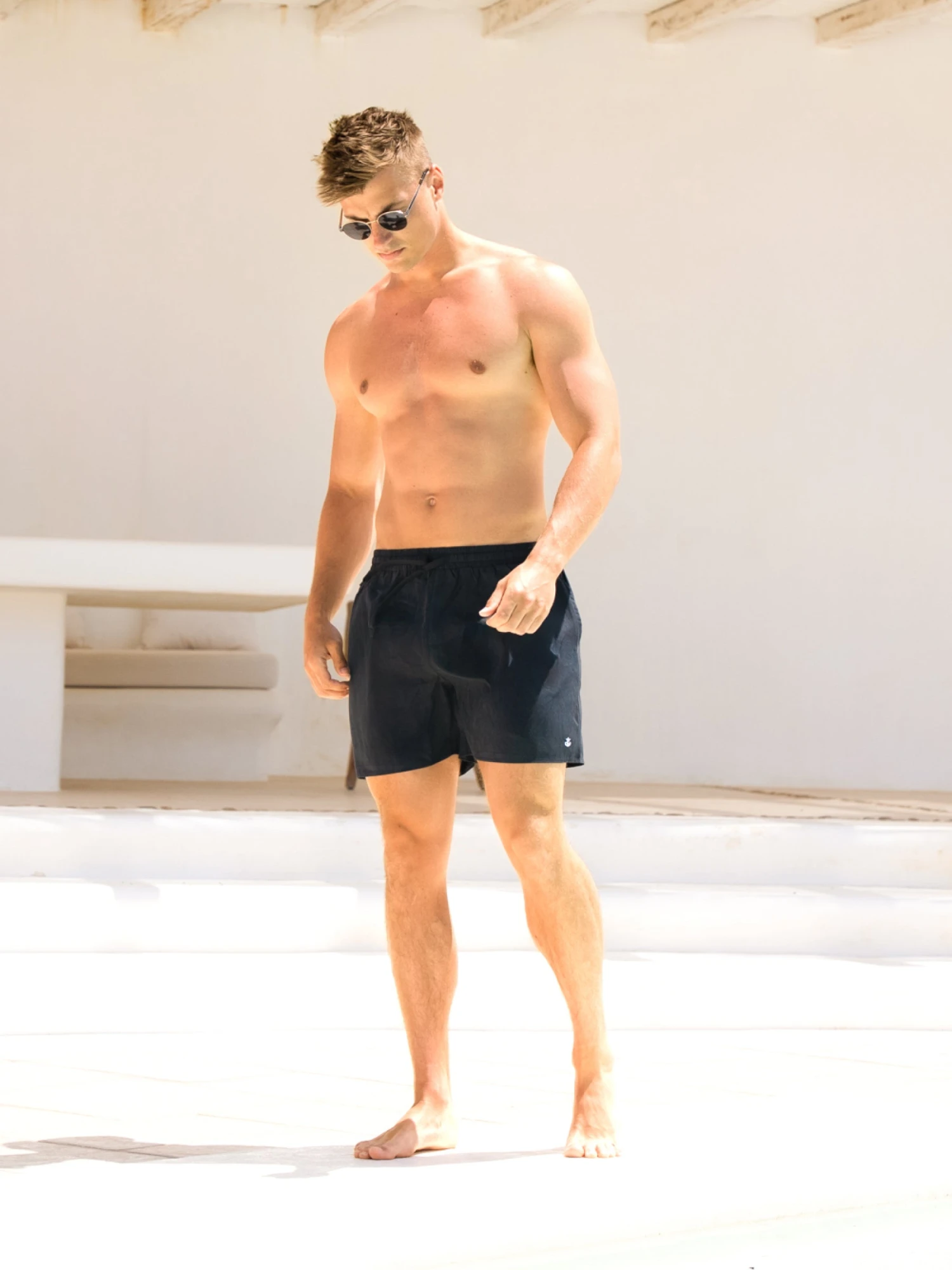 Anchor Swim Shorts - Black 6 Anchor Swim Shorts - Black - Image 6