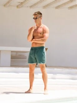 Panel Swim Shorts - Teal Green -Blakely Clothing Store 3674GREEND 4 9e082b4b 17b0 4693 b372 12dd9eb6ab67