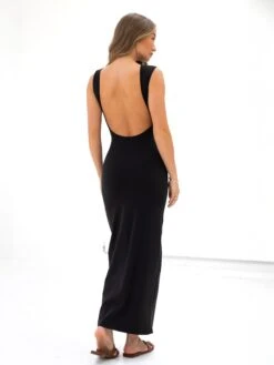 Solea Backless Maxi Dress - Black