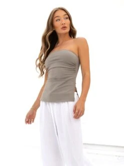 Solea Bandeau Top - Neutral Grey -Blakely Clothing Store 3695NEUTRAL04D