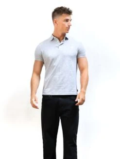 Anchor Polo Shirt - Marl Grey -Blakely Clothing Store 3709MARL04D