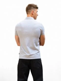 Anchor Polo Shirt - Marl Grey -Blakely Clothing Store 3709MARL05D